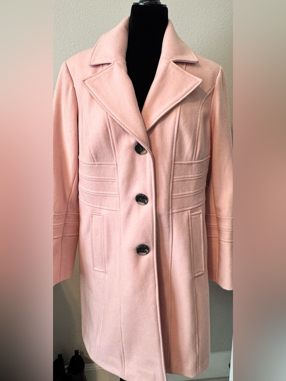 Worthington Vintage Rose Pink Wool Blend Coat NWT $250 Retail ⚠️READ